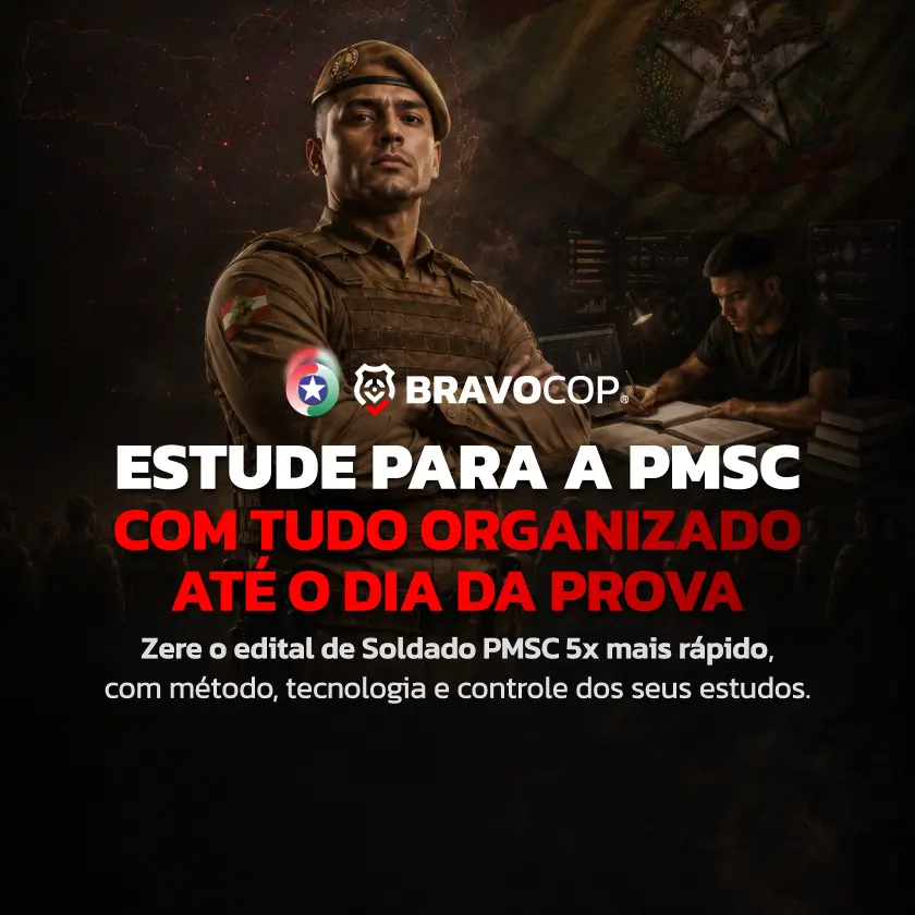 Capa da preparação BravoCop para PMSC Soldado